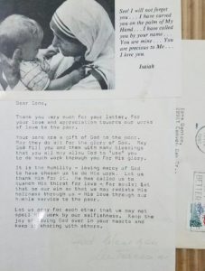 Mother Teresa letter